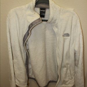 White Fleece North Face Jacket
